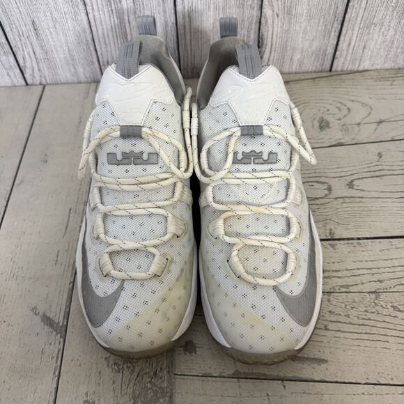 Nike LeBron James 13 Low Men's White & Gray Size US 13 Basketball Sneakers - Picture 2 of 9